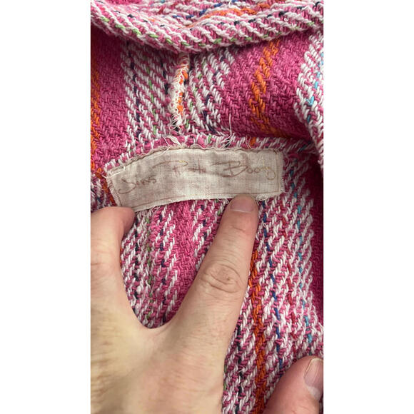 JEN'S PIRATE BOOTY FRINGE BOHO PINK BLANKET HOODIE M/L - Picture 10 of 10
